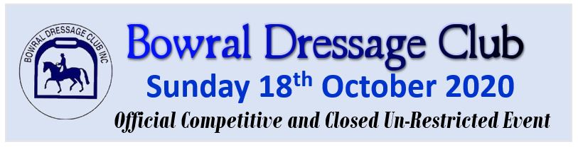 Bowral Dressage - Sunday 18th October